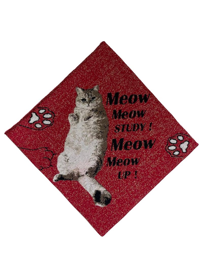 Loxe 香港制造 挥春 - Meow Meow Study, Meow Meow Up! - 摆饰 - 棉．麻 蓝色