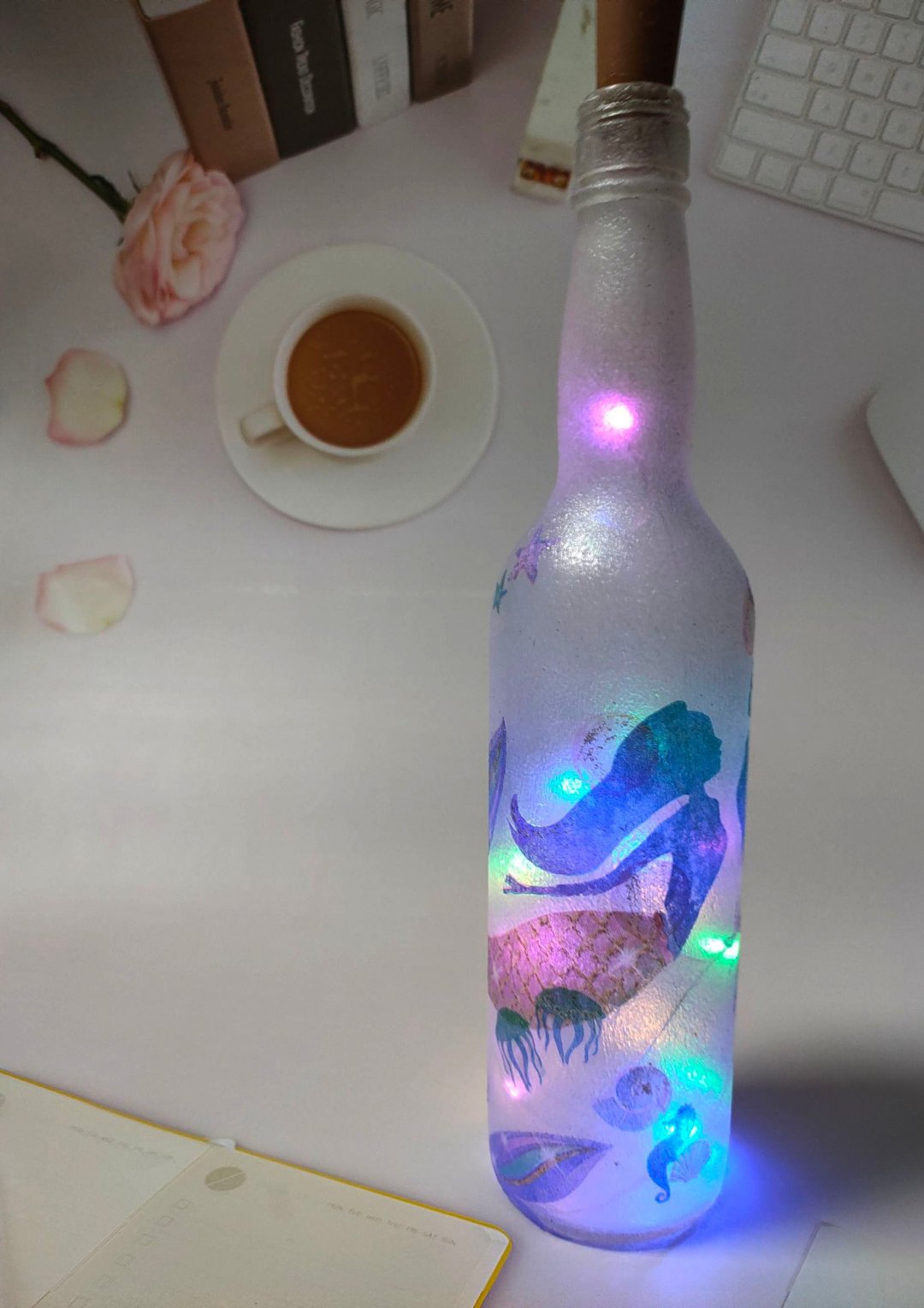 美人鱼- 艺术摆饰 / 灯饰  / 疗愈酒瓶灯 - 摆饰 - 玻璃 