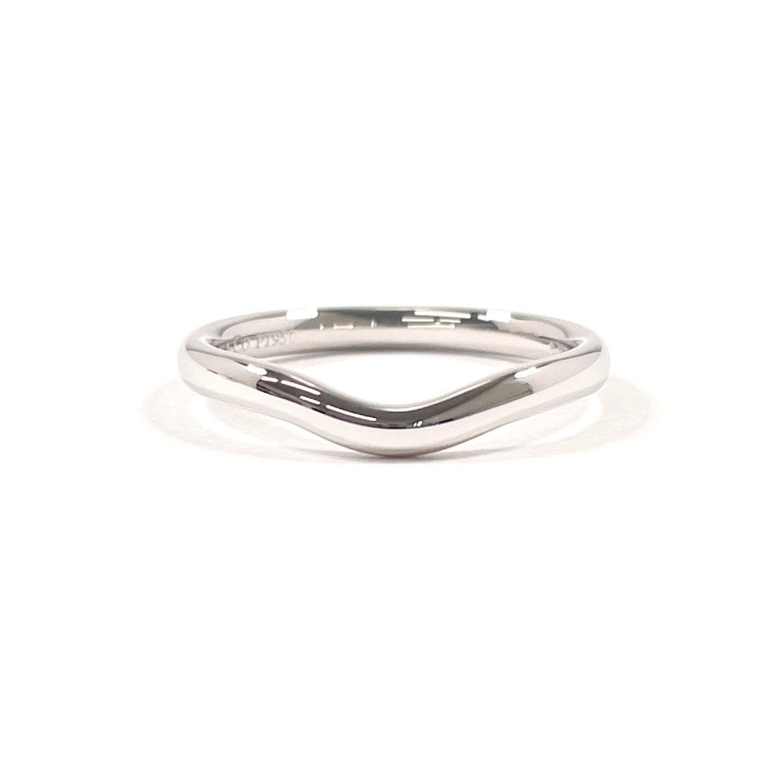 【日本直送 二手美品】10号 蒂芙尼 TIFFANY&Co. 戒指 曲线 बँ戒指 艾尔莎·佩瑞蒂 Pt950 铂金 - 戒指 - 贵金属 银色
