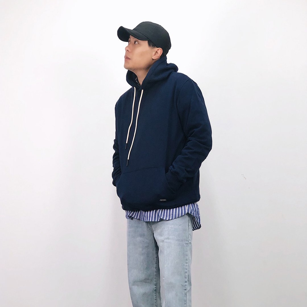 日系纯色水洗做旧连帽卫衣 三色 - 中性连帽卫衣/T 恤 - 棉．麻 