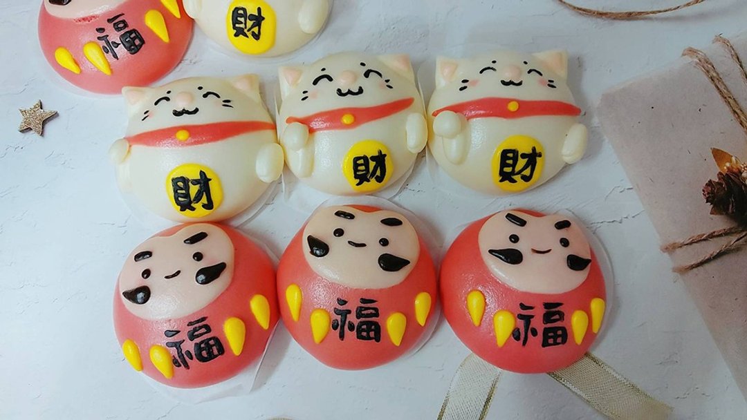 Cheerful~旺福旺财 造型馒头 招财猫 福神 拜拜馒头 收涎馒头 - 面包/吐司 - 新鲜食材 