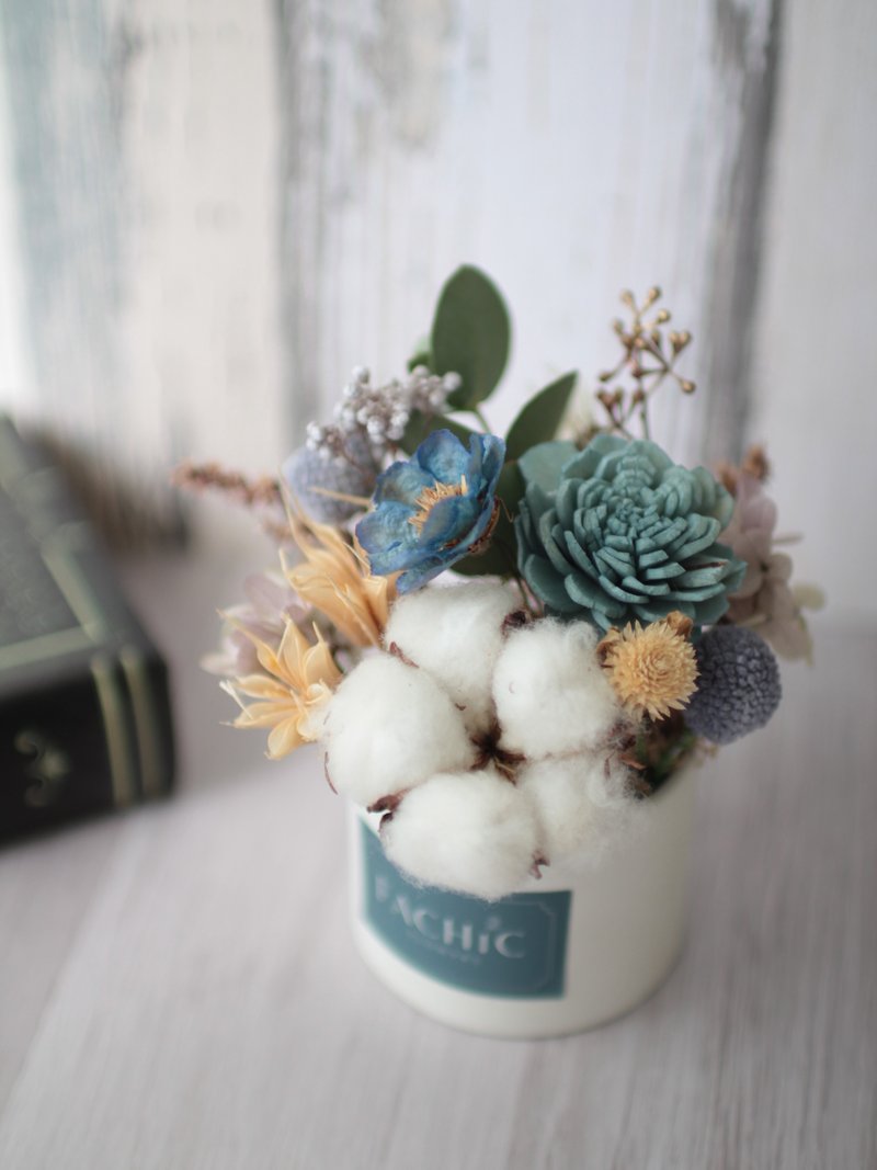 【DIY材料包】干燥花手作材料包(含教学影片) / 乡村蓝 - 植栽 - 植物．花 蓝色