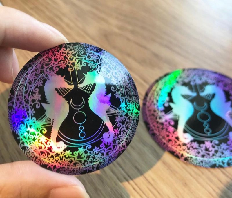 海马魔法阵激光防水贴纸 - 贴纸 - 纸 多色