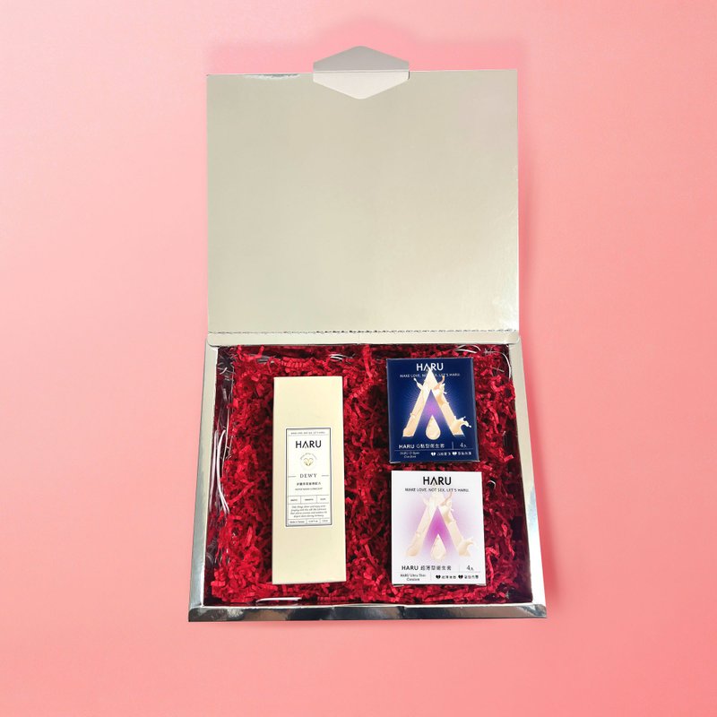 【Pinkoi 独家组合】HARU润滑液经典系列155ml+保险套8入 热门款 - 情趣用品 - 浓缩/萃取物 多色