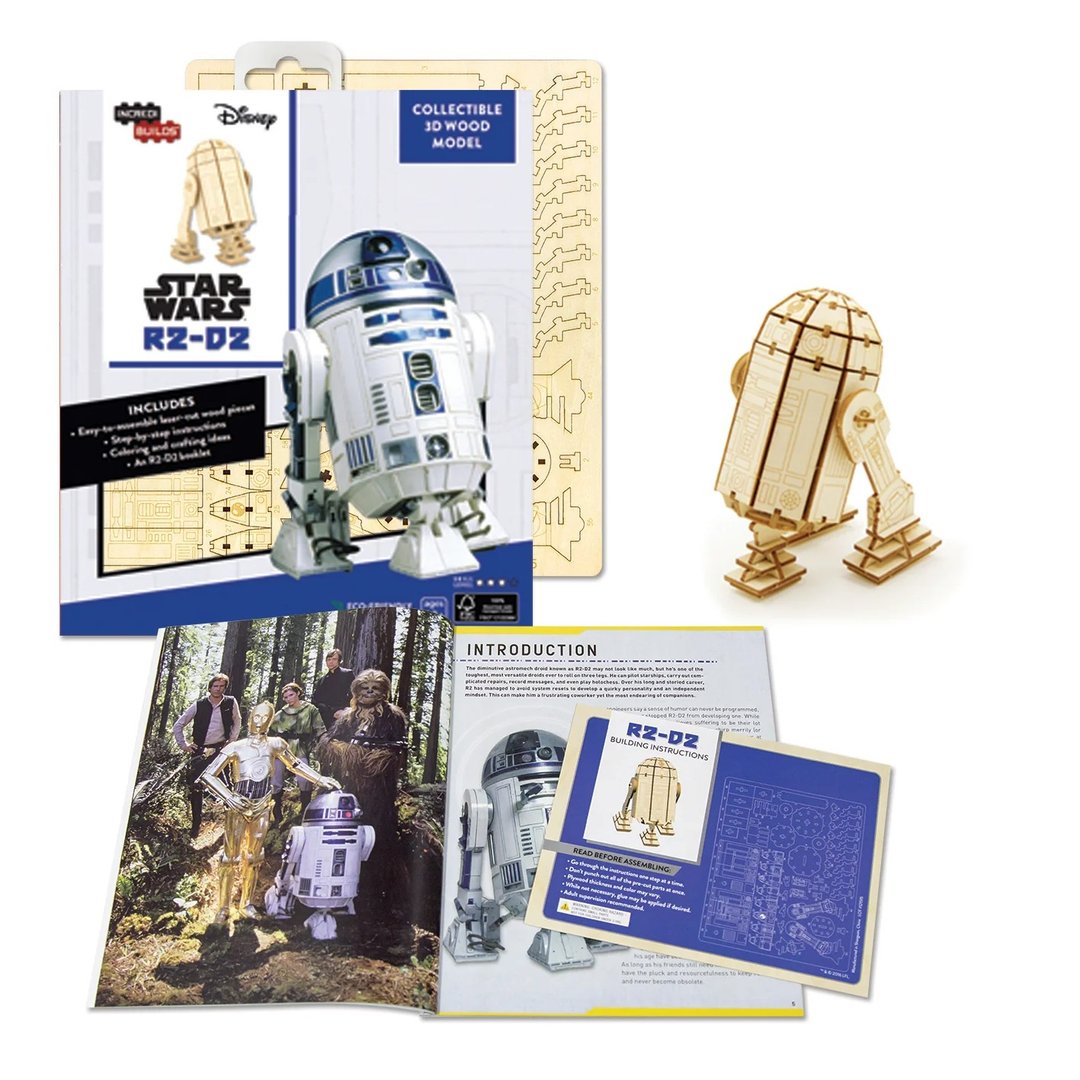 Incredibuilds 3D立体木拼图 | Starwars: R2D2 - 拼图 - 木头 卡其色