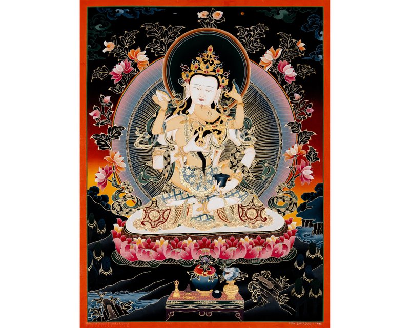 24K黄金金刚萨埵西藏佛教唐卡画作 - 墙贴/壁贴 - 其他材质 多色