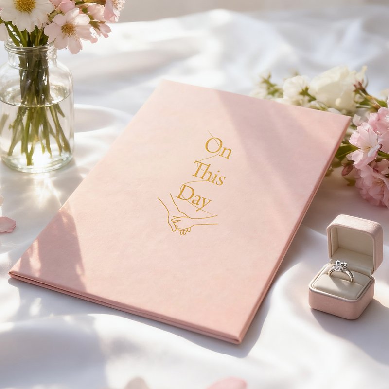 【月老红线/结婚书约/新款】绯樱色外夹/纸,皮革/亦有同婚 定制化 - 婚礼誓言书 - 纸 白色