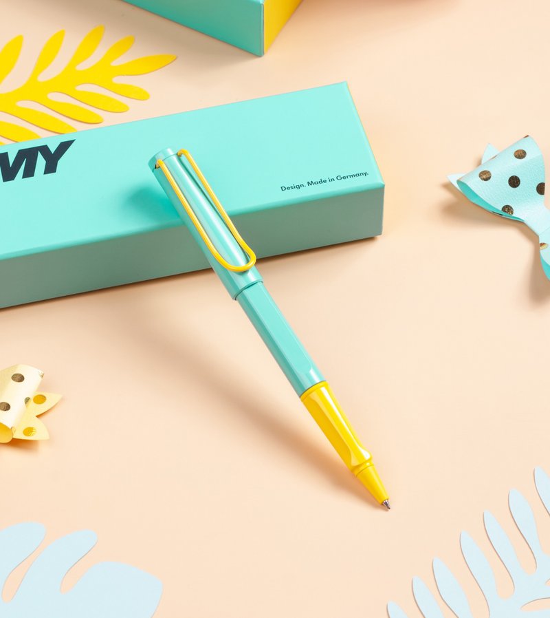【雷雕免费刻字】LAMY 钢珠笔 / SAFARI 2024 限量 - 热带风情 - 钢珠笔 - 塑料 蓝色