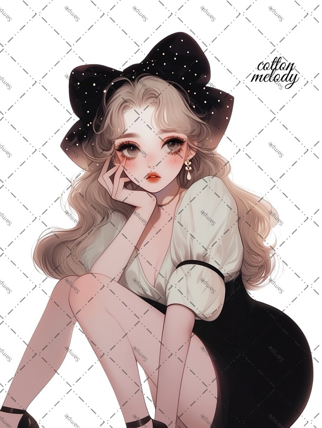 原创贴纸 no.1756 人物贴纸 原创贴纸 女孩贴纸 原创人物贴纸 - 贴纸 - 纸 