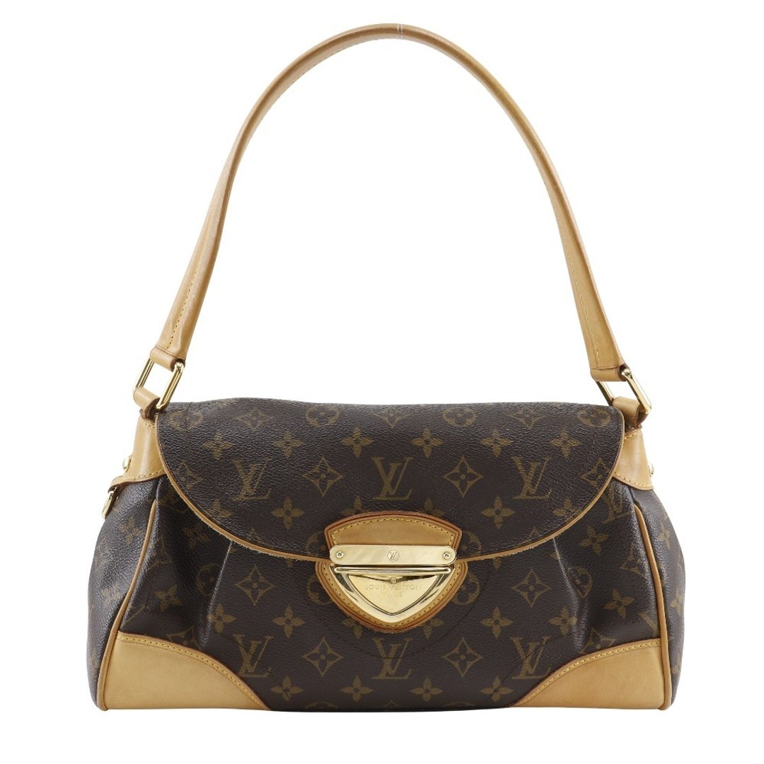 【日本直送】路易威登 LOUIS VUITTON Beverly MM 肩背包 M40121 Monogram 帆布 棕色 FL4007 女性【二手】 - 侧背包/斜挎包 - 人造皮革 咖啡色