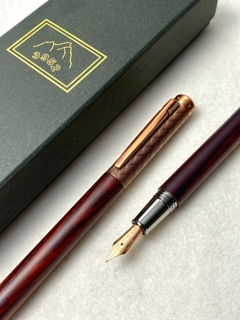 3952老山羊-鹅銮鼻 玫瑰木 玫瑰金钢尖钢笔 - 钢笔 - 其他材质 