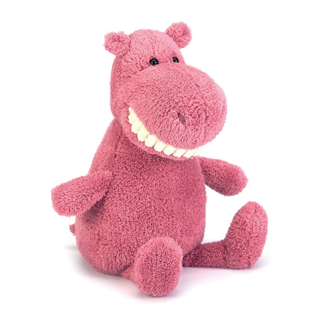 Jellycat Toothy Hippo 暴牙河马 38cm - 玩偶/公仔 - 棉 粉红色