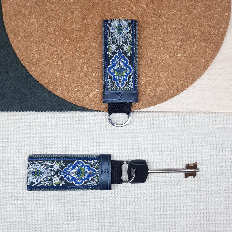 钥匙圈 吊饰 织带 生日礼物 - 钥匙链/钥匙包 - 其他人造纤维 蓝色