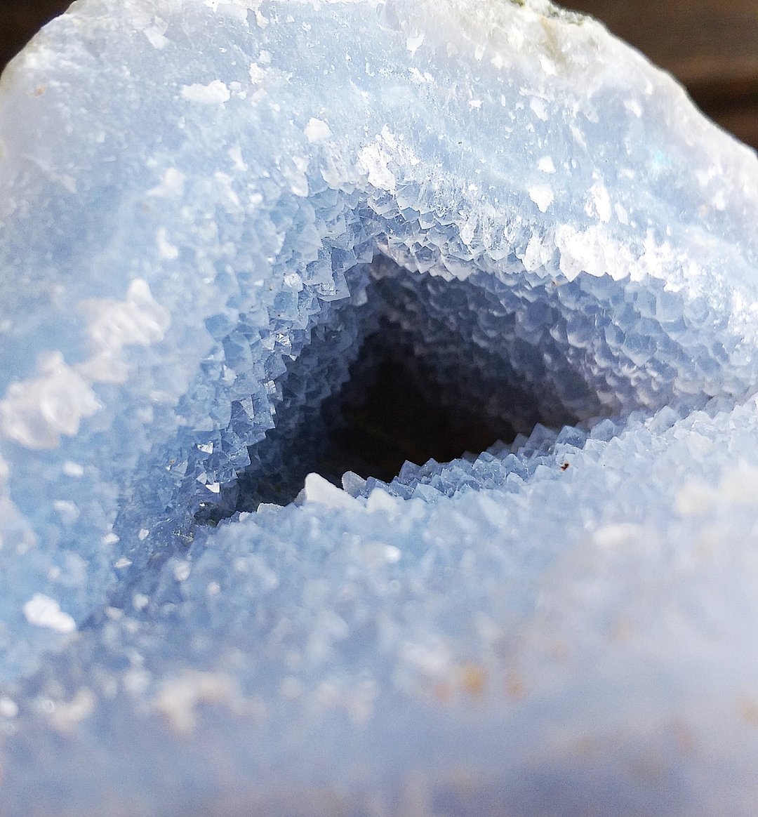 Chalcedony 马达加斯加产地 蓝玉髓 蓝纹玛瑙 天然矿石 原矿 - 摆饰 - 其他材质 