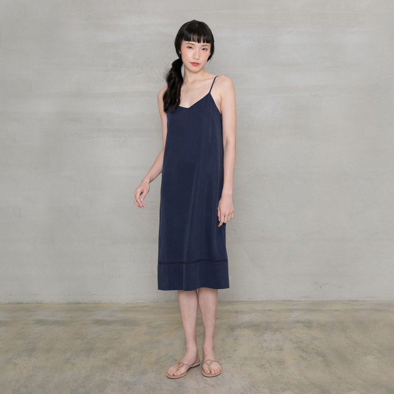 黄金年代细肩带连身裙 Refined Exquisite Slip Dress - 洋装/连衣裙 - 其他材质 多色