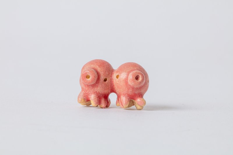 变形章鱼系列-连体章鱼 筷架 笔架 - 摆饰 - 陶 