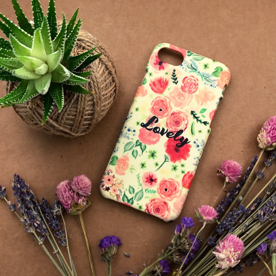 Lovely复古鹅黄碎花/原创手机壳-    iPhone, Samsung, oppo - 手机壳/手机套 - 塑料 黄色