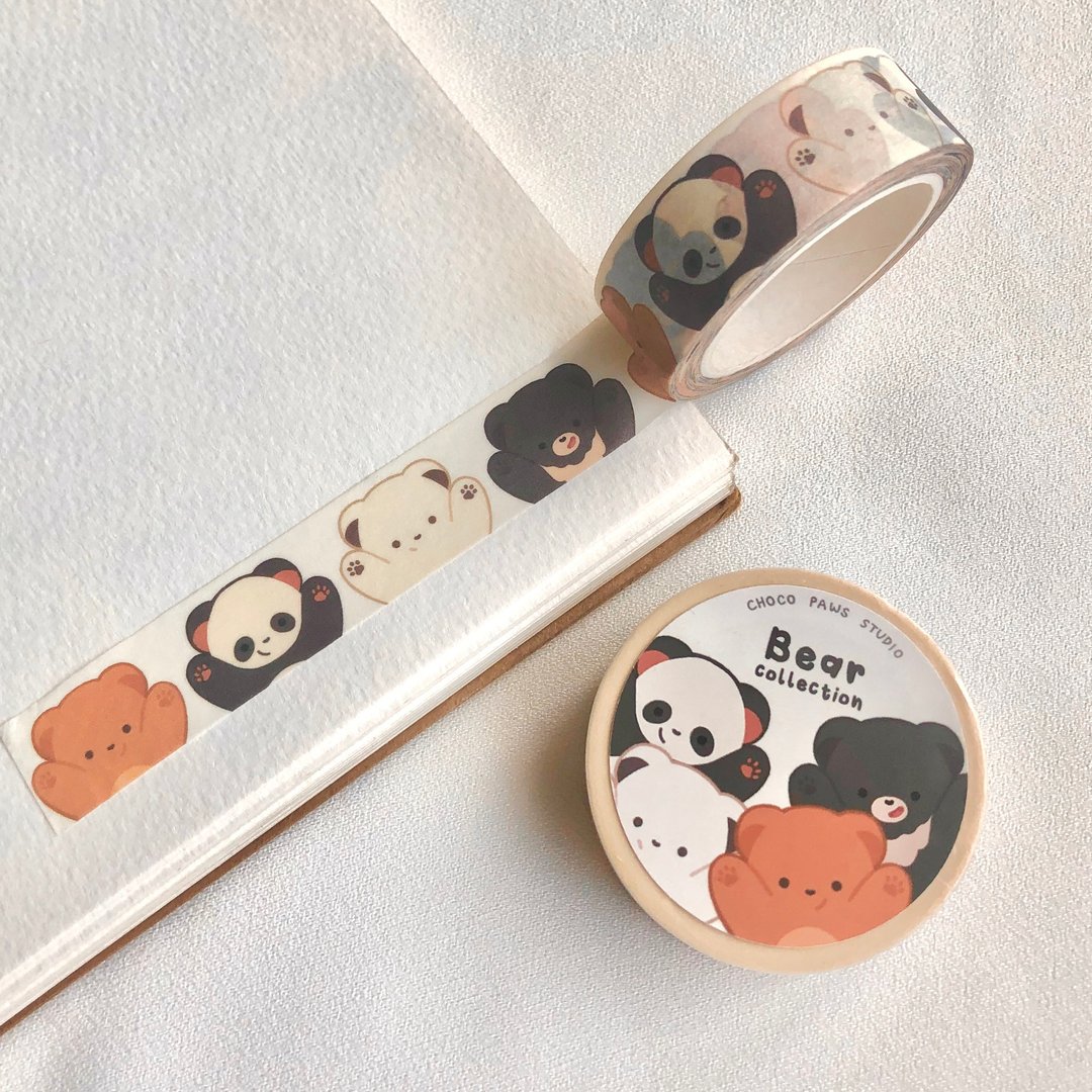 Bear Masking Tape - 纸胶带 - 纸 