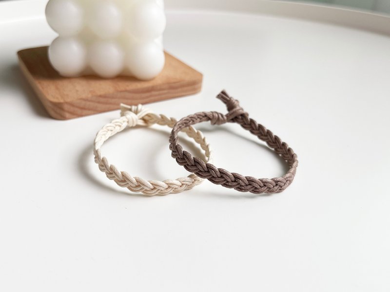 米白色巧克力色 / 单色幸运脚环 / 手工编织脚环 - 脚链/脚环 - 其他材质 卡其色