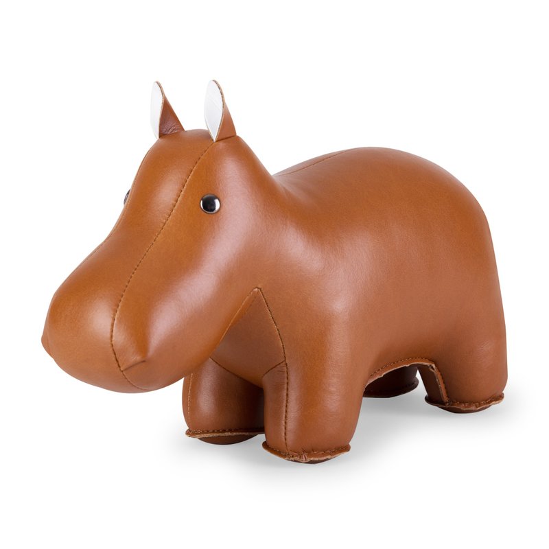 【书挡】河马 Hippo 皮革动物摆饰 | 入厝礼物 生日礼物  圣诞礼 - 摆饰 - 人造皮革 多色