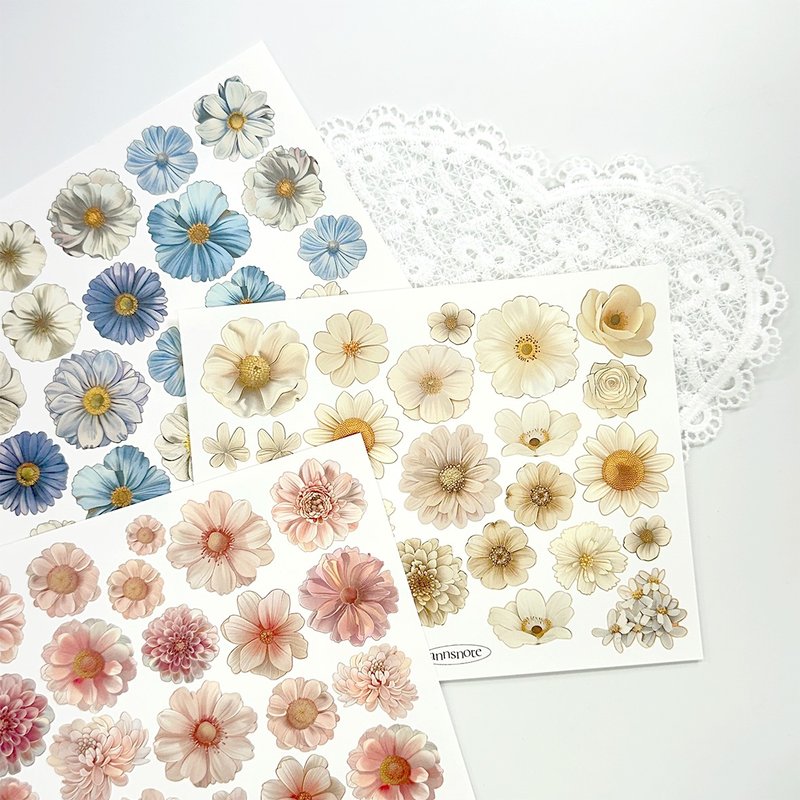 复古花朵贴纸 (anns note) - 贴纸 - 纸 多色