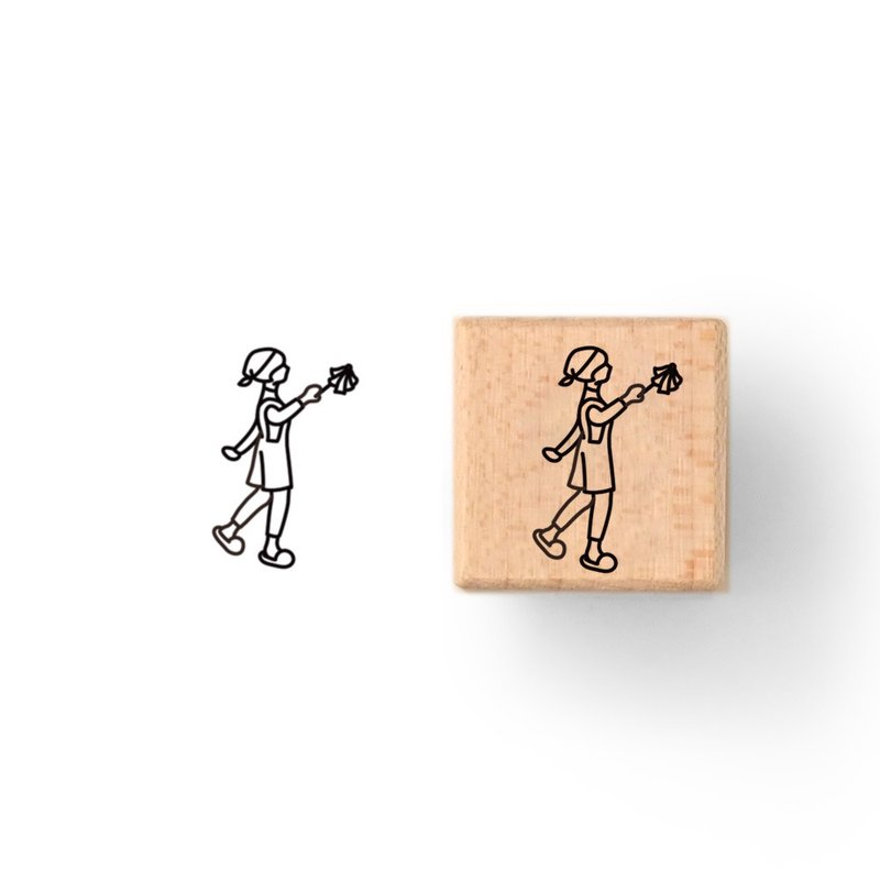 本日印章－扫除 - 印章/印台 - 木头 卡其色