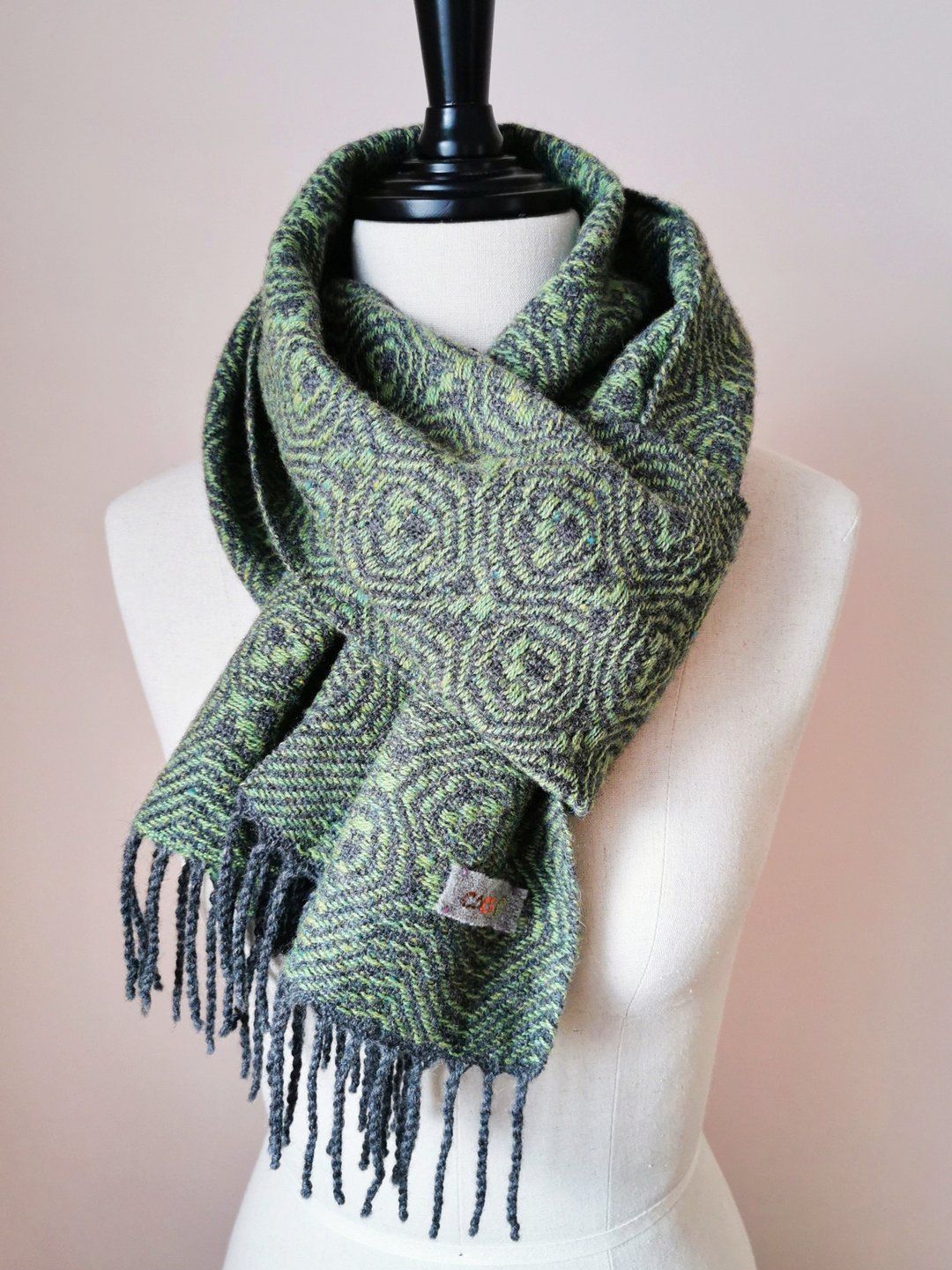 Handwoven by Carina | 100% Yak 手织纯牦牛绒围巾 - 围巾/披肩 - 羊毛 绿色