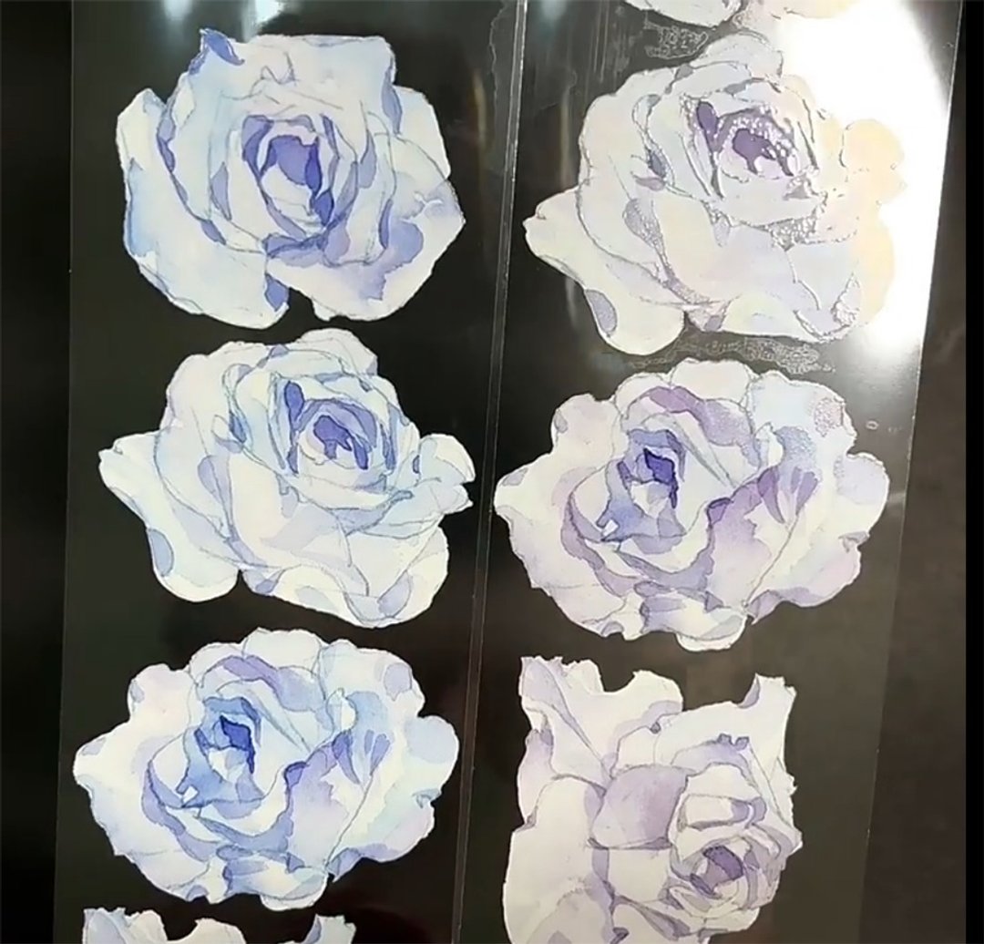 紫雪紗 PET 水晶 和纸胶带 - 纸胶带 - 纸 紫色