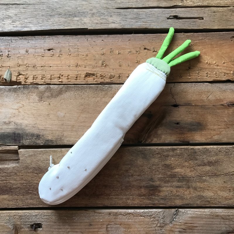 白萝卜餐具袋 - 收纳用品 - 棉．麻 白色