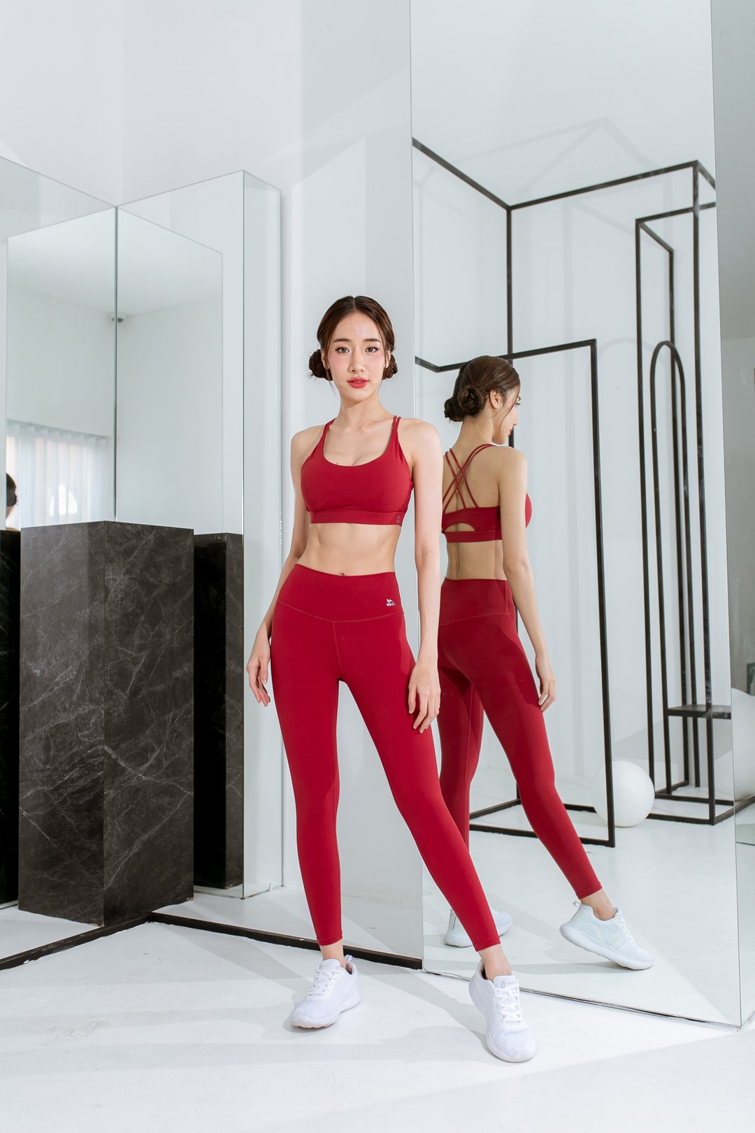 China red spoty set - Sportswear - 女装运动衣 - 聚酯纤维 多色