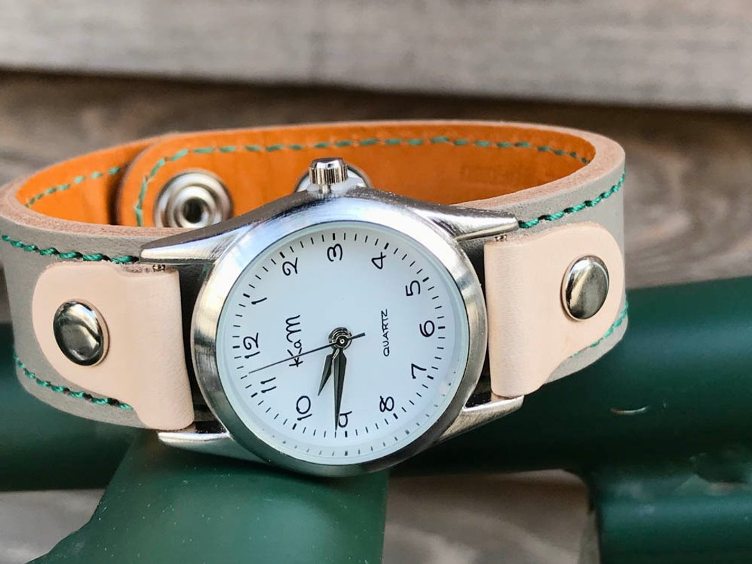 STITCH A watch that you want to wear every day Stitch Run Watch Unisex OK SRW-HCW-GS - 女表 - 真皮 灰色