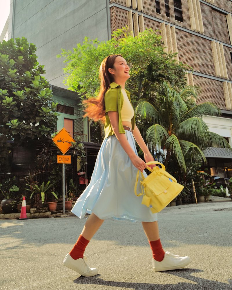 【礼物】No.8 City Bag—Parmesan 鹅黄  (Edition 1.5) - 侧背包/斜挎包 - 尼龙 