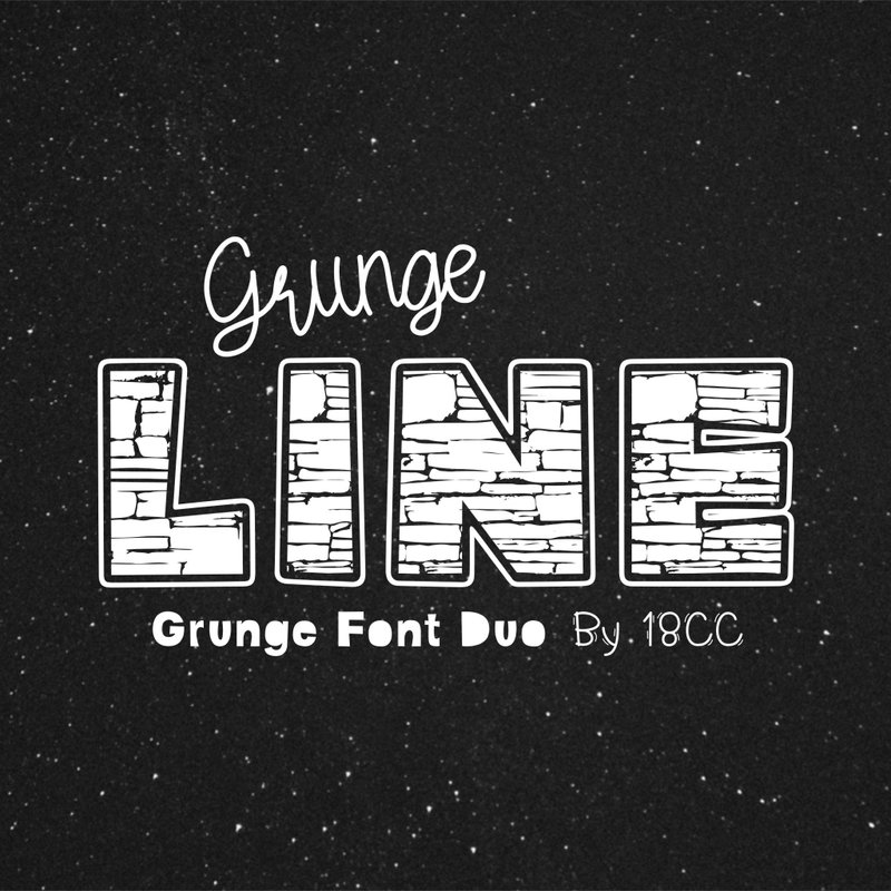 Grunge Line OTF TTF WOFF - 字体设计 - 其他材质 