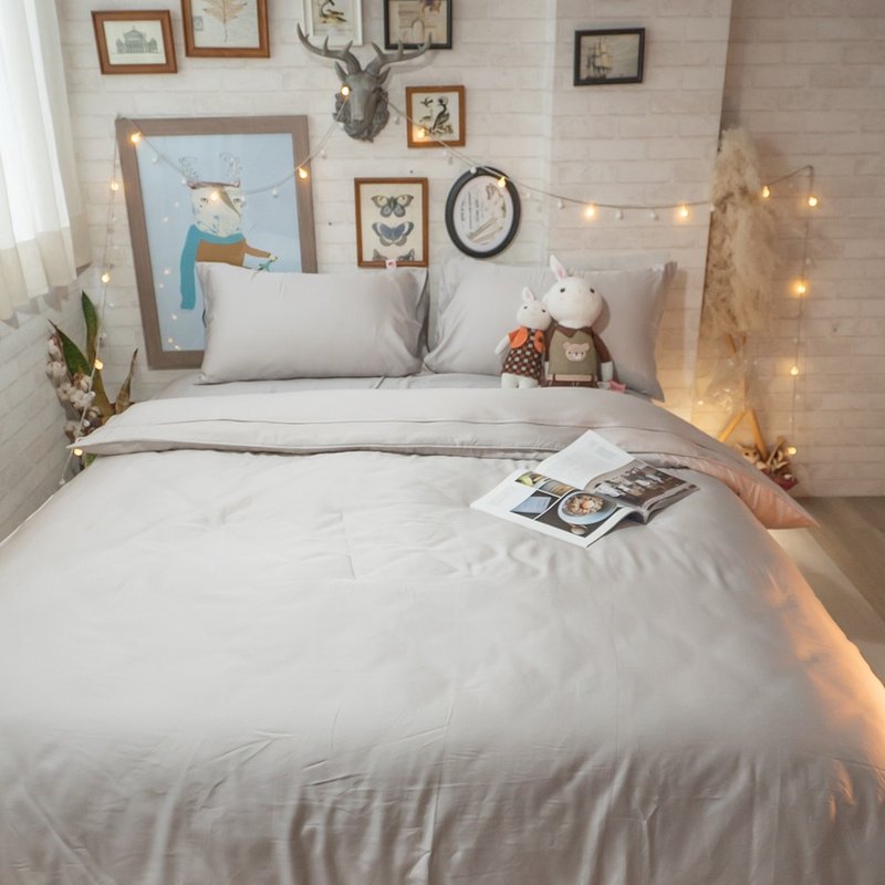 顶级丝滑-杏仁茶 薄床包两用被组(100支) 100%天丝 台湾制 - 寝具 - 其他材质 白色