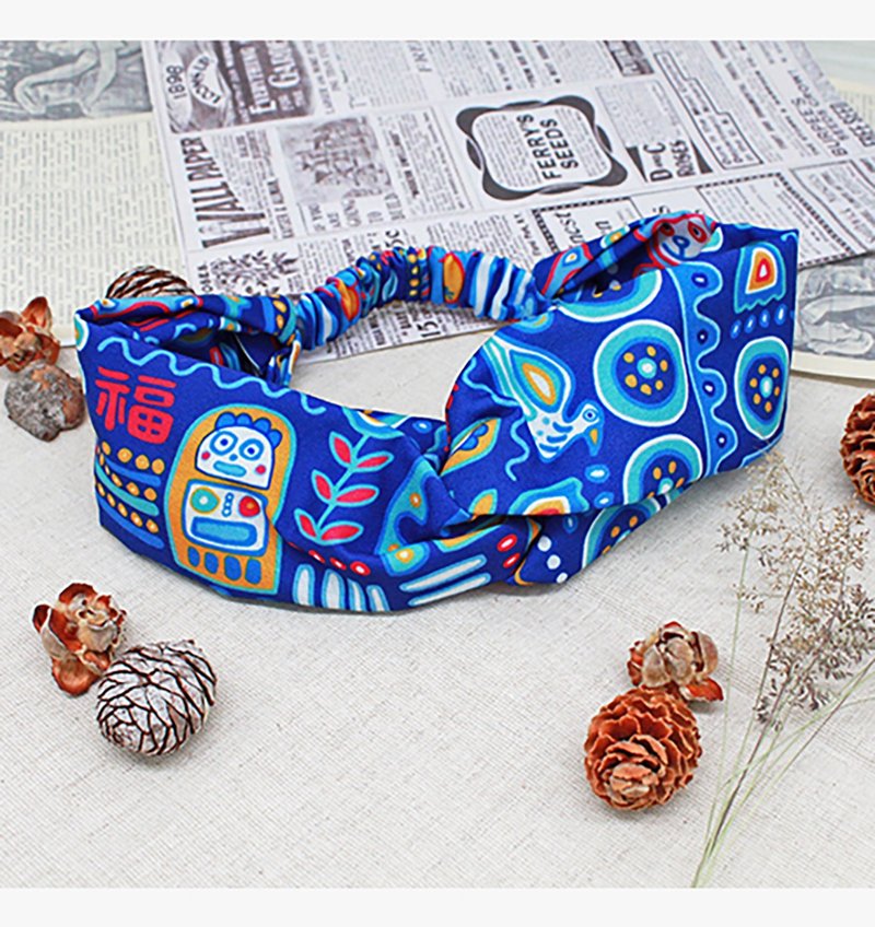 【熊福气】弹性交叉 福气系列 造型头饰 发带 - 发饰 - 聚酯纤维 多色