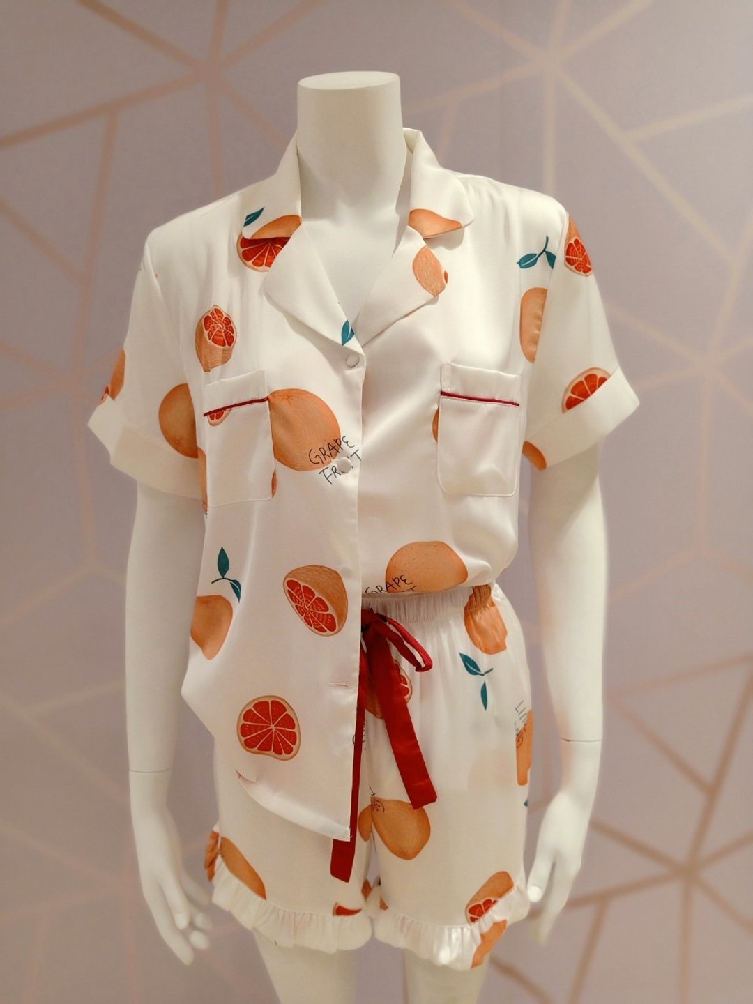 PAJAMAS - FRUITY SET SHORT / WHITE - 居家服/睡衣 - 其他材质 白色