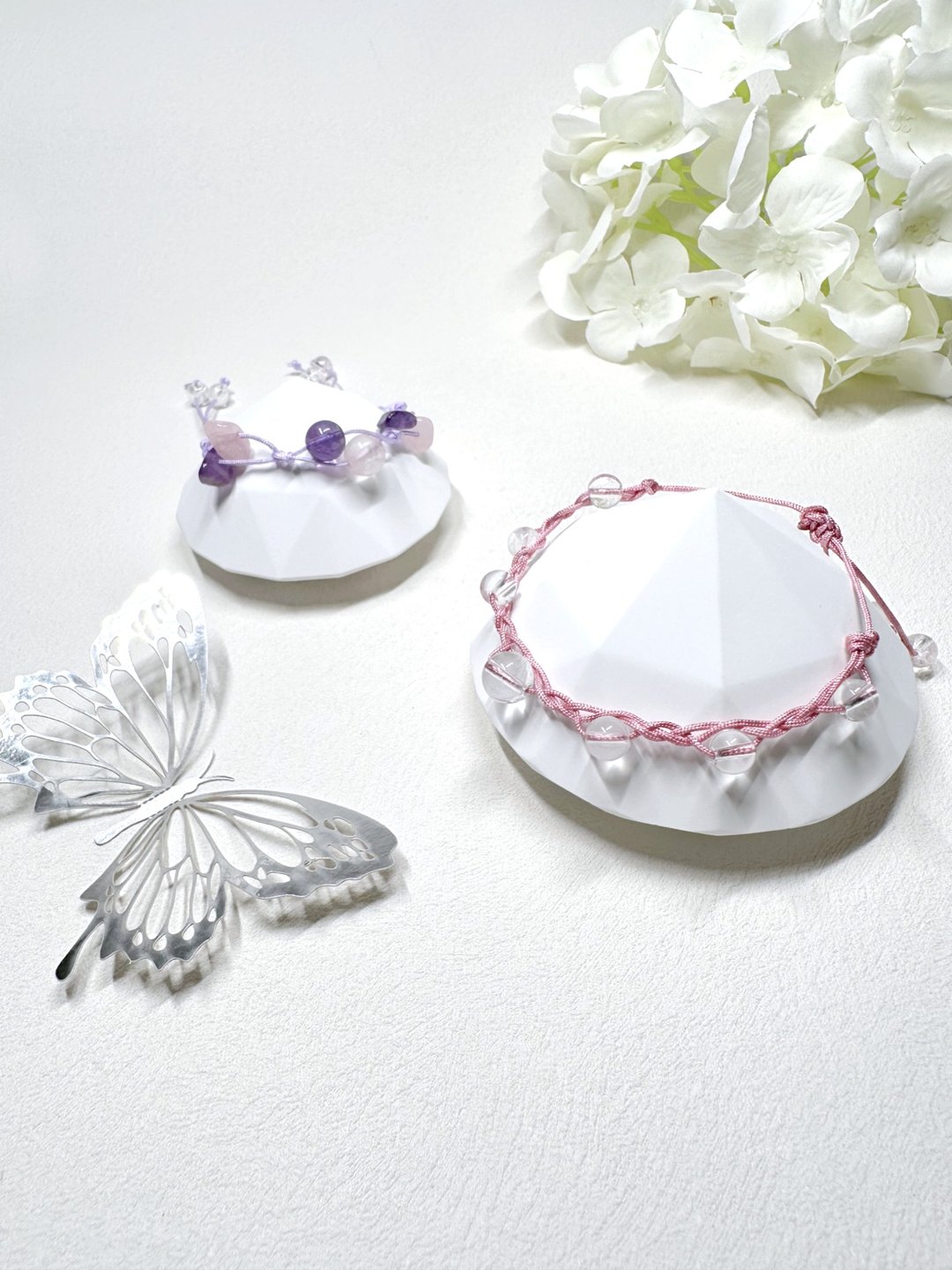 白水晶 Clear Quartz 绳结手链 - 手链/手环 - 水晶 