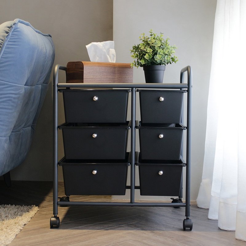 工业风六格推车-铁灰色/雾灰色/居家收纳 - 收纳用品 - 其他金属 灰色