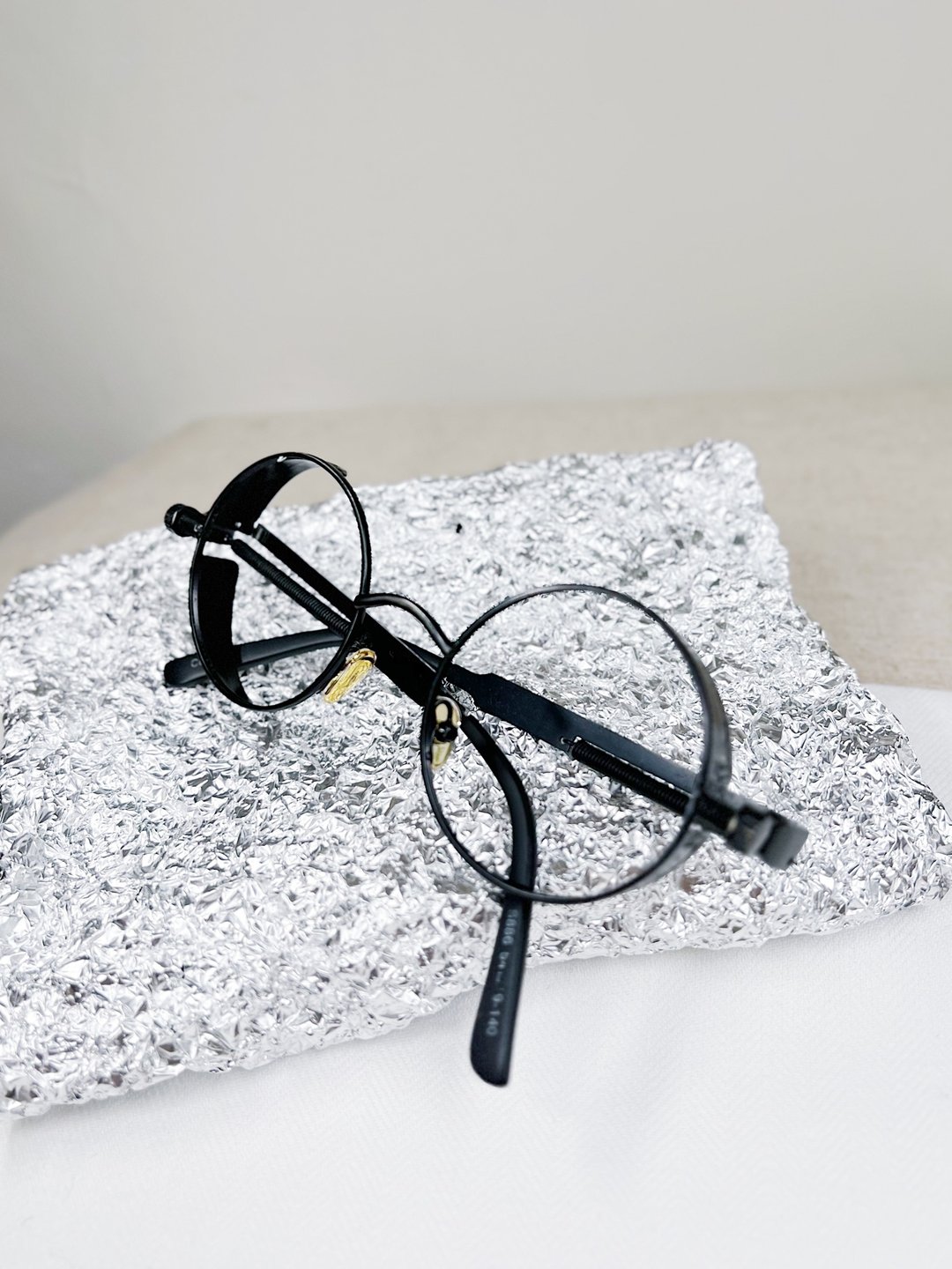 暗黑性格经典典范设计防光 镜框 眼镜 古董额縁 めがね /glasses - 眼镜/眼镜框 - 其他金属 黑色