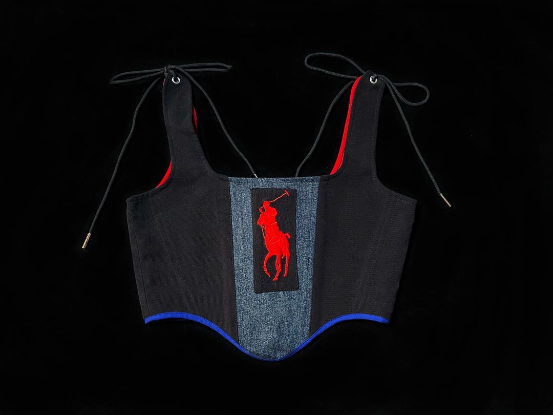 REGETHER 古着改制 sportswear 绑带马甲-Polo Ralph Lauren - 女装背心 - 棉 蓝色
