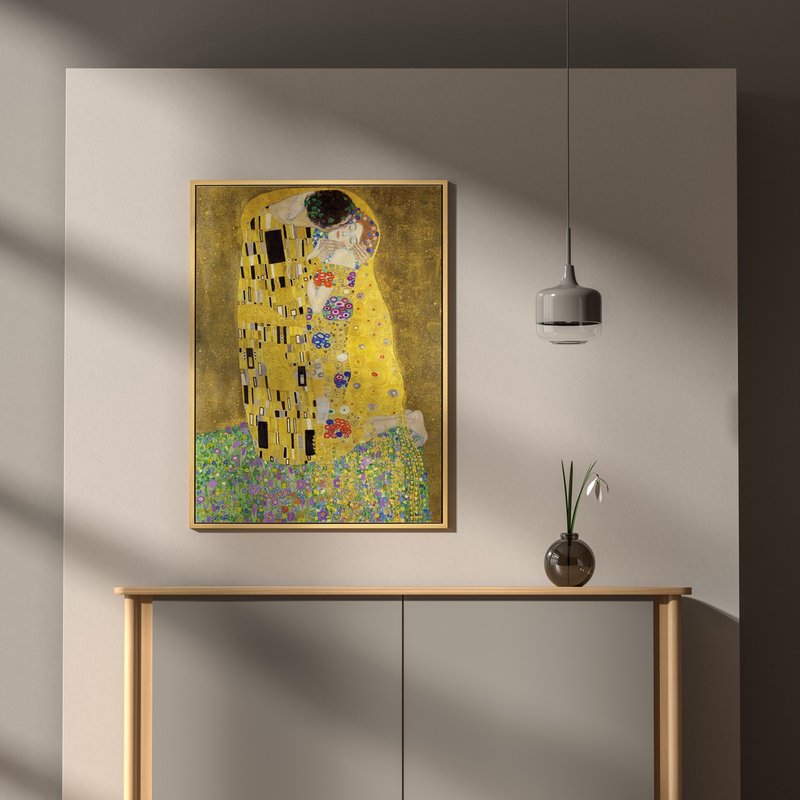 克林姆_吻 - 克林姆系列挂画/吻/几何挂画/艺术挂画/装饰挂画 - 海报/装饰画/版画 - 其他材质 金色
