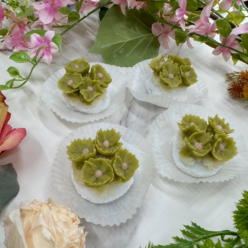 AY baker 韩式裱花 大福 麻糬 红豆大福 红豆麻糬 四叶草 幸运草 - 蛋糕/甜点 - 新鲜食材 绿色