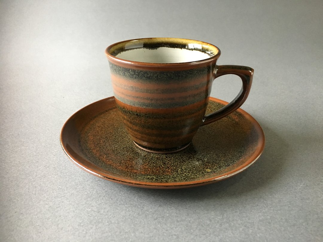 Tianmu glazed cup and saucer - 茶具/茶杯 - 瓷 黑色