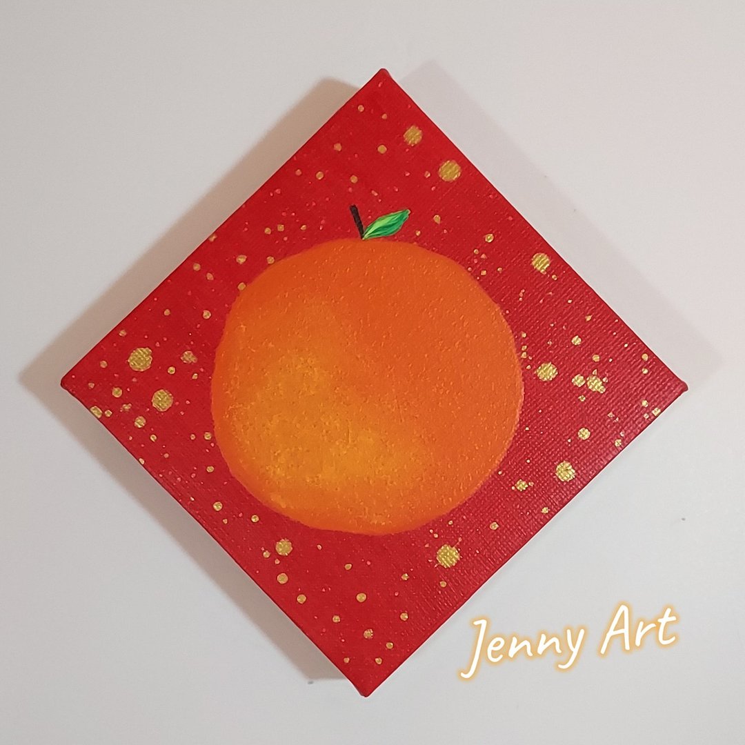 大吉大利 系列 无框画 压克力画 抽象画 画作 挂画 居家摆设 橘子 - 海报/装饰画/版画 - 其他材质 橘色