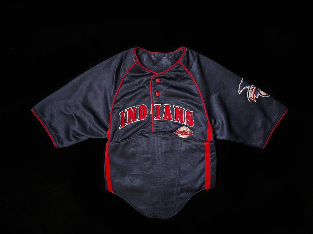 REGETHER 古着改制 马甲棒球上衣-Cleveland Indians - 女装上衣 - 尼龙 蓝色
