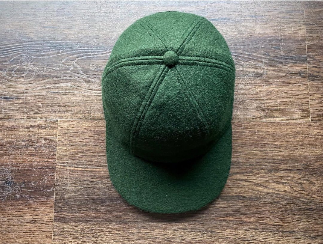 NEW YORK HAT 90s / VINTAGE 六片式羊毛棒球帽 / 美制老品 - 帽子 - 羊毛 绿色