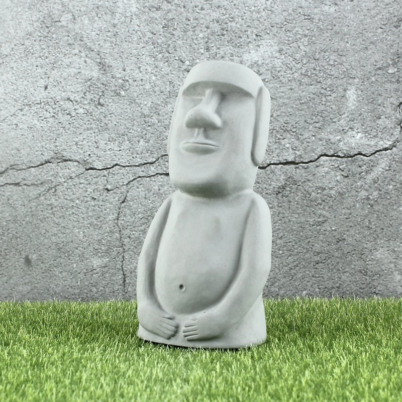 水泥摩艾 Moai－全身摩艾 巨石像 - 玩偶/公仔 - 水泥 灰色