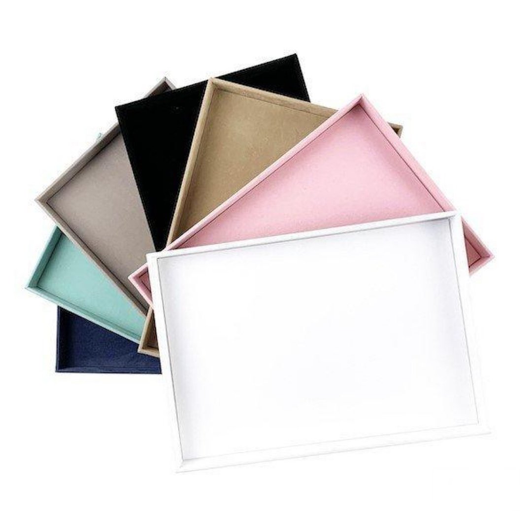 Tray Rectangle Fashionable Miscellaneous Goods Display Tray L - 收纳用品 - 棉．麻 黑色