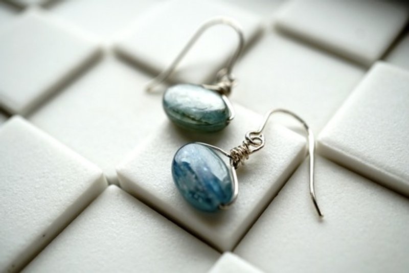 Pinkoi 代购 - 蓝晶石单只耳针（横向） - 耳环/耳夹 - 宝石 