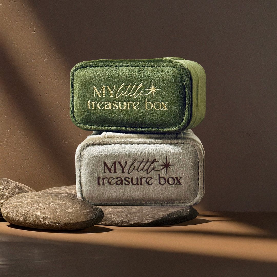 烫金设计 my little treasure box 戒指盒 (multi-ring box) - 戒指 - 其他人造纤维 绿色